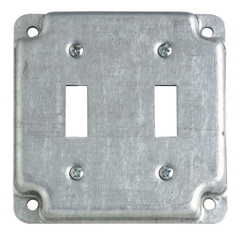 2-gang galvanized steel electrical box cover|2 gang junction box cover.